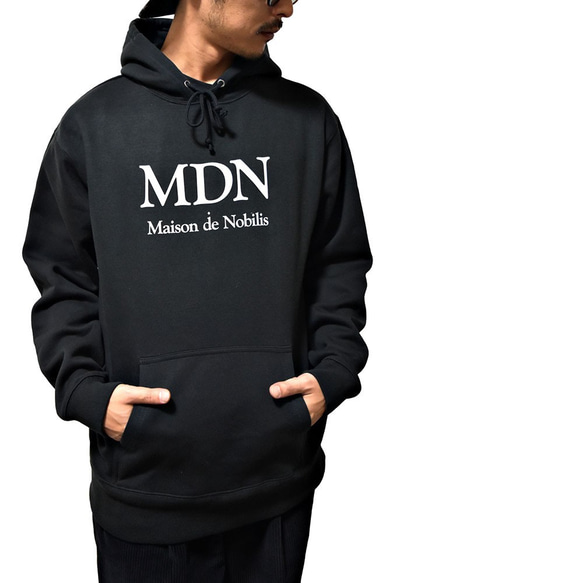 【送料無料】MDN Logo Hoodie Black 6枚目の画像