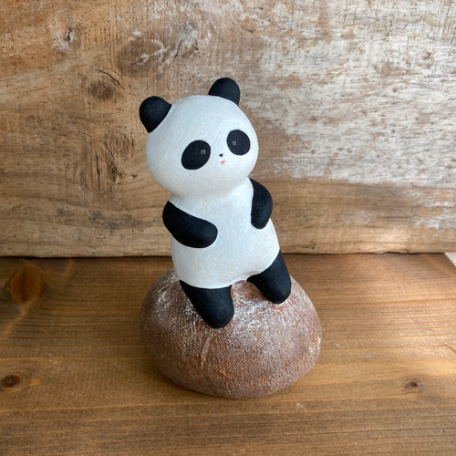 海外作家様作 アートドール ブルーのパンダ 海外作家様作 アートドール