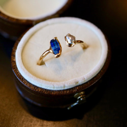 ブルーサファイヤとケシパールのリング BlueSapphire,Pear Ring  『数量限定ハンドメイド2019』 4枚目の画像