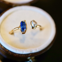 ブルーサファイヤとケシパールのリング BlueSapphire,Pear Ring  『数量限定ハンドメイド2019』 5枚目の画像