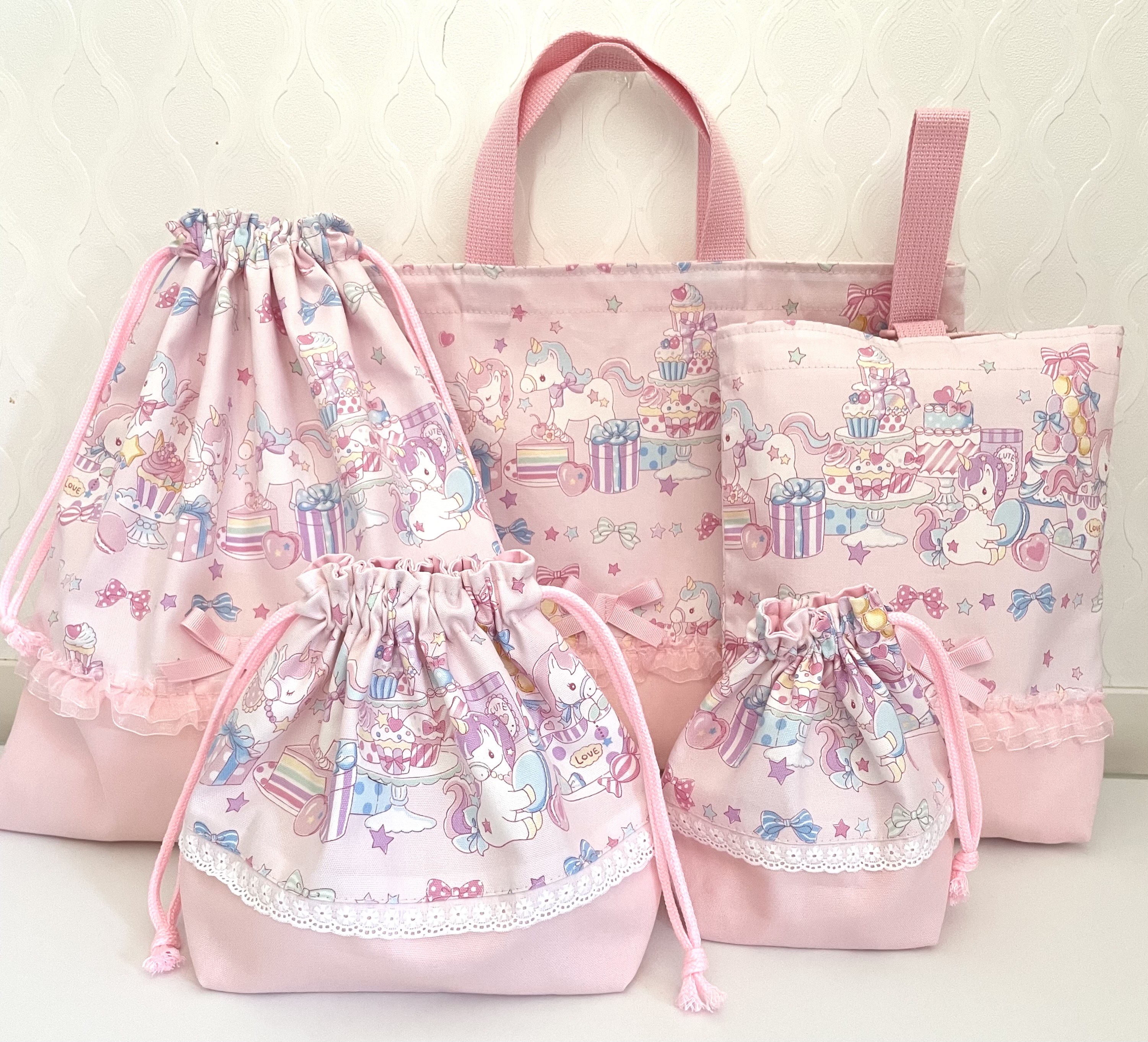 入園入学 基本の5点セット＊ドリームユニコーンピンク Ω レッスン  