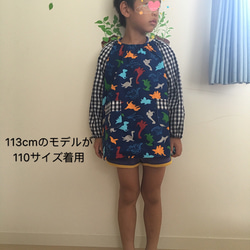 再販♪スイーツ リボン☆90-120cmキッズスモック☆ ピンク マカロン ケーキ 5枚目の画像
