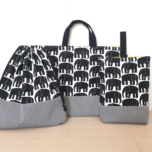 オシャレでカッコいいモノトーン入園・入学準備3点セット Amazon