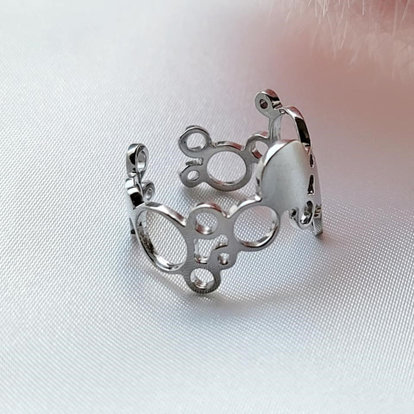 ○まるまる○サークルオープンシルバーリング《送料無料》PY-139