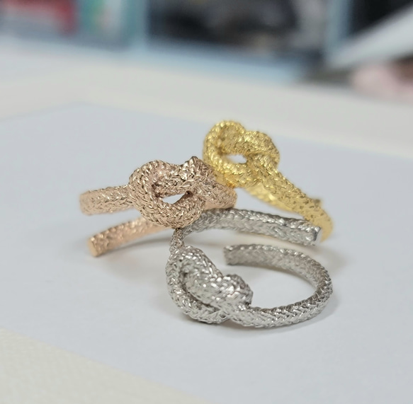 数量限定＊２０％OFF　絆＊結び紐イヤーカフとリングセットPY-224.249《送料無料》 8枚目の画像