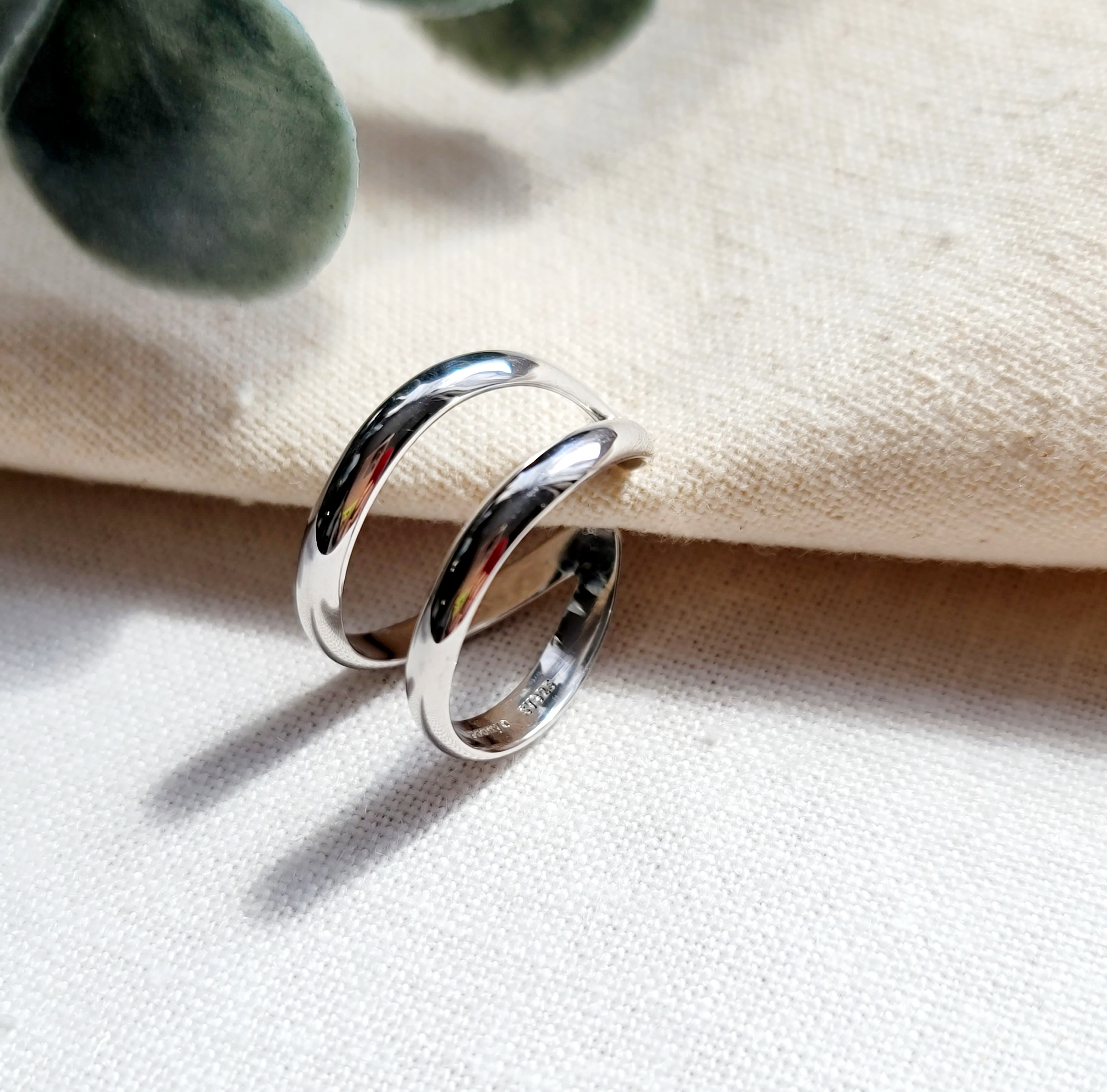 大ぶりのシンプル２連イヤーカフシルバー《送料無料》PY-192