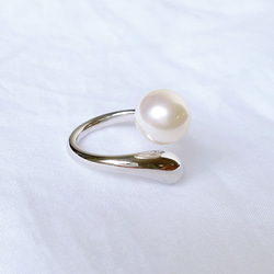 貝殼珍珠設計銀戒指《包郵》PY-110 第4張的照片
