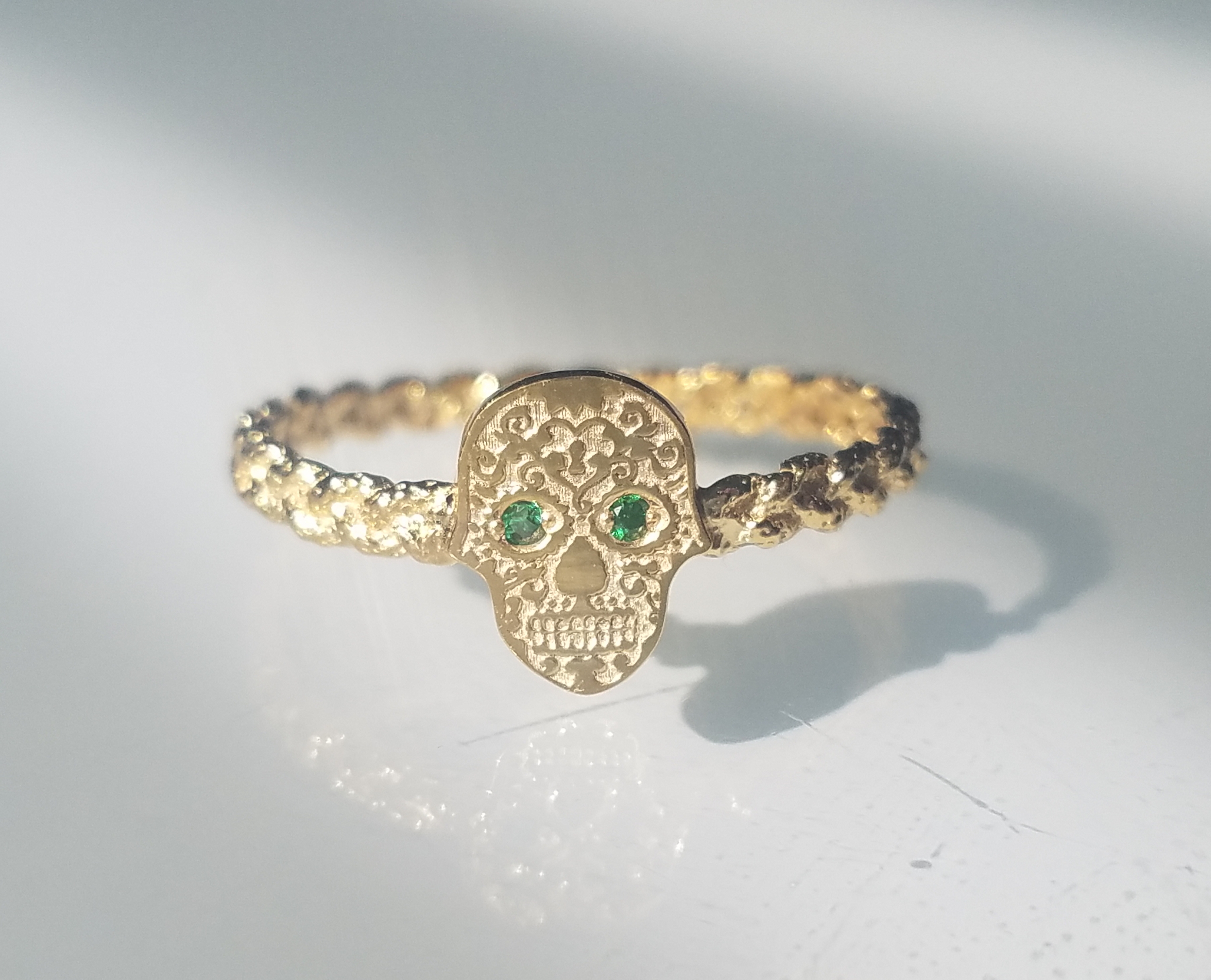 真鍮製指輪 【Pinky SKULL RING】 グリフォン ピンキー スカル