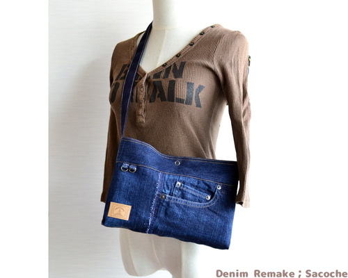 廃盤レア生地 ガストリーLADY サコッシュ ショルダーバッグ デニム