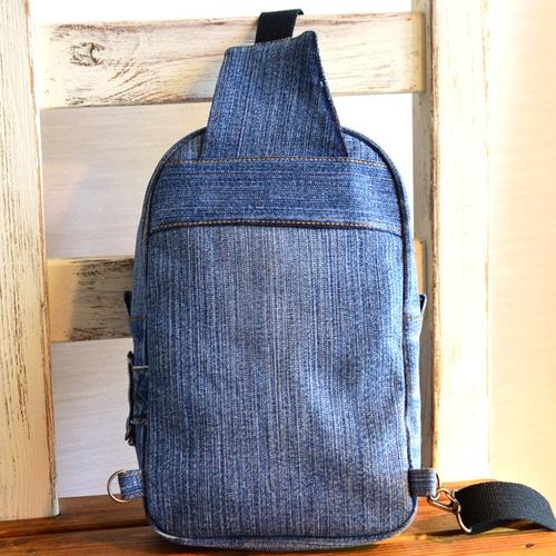 デニムリメイク＊ボディバッグ：22 リュック・バックパック 柚柊(閉店  