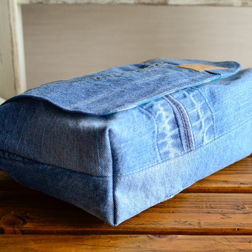 デニムリメイク ショルダー デニムリメイク＊ショルダーバッグ：31 ショルダーバッグ 柚柊(閉店