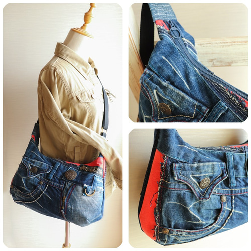 ほしお　リメイクデニムバッグ ほしお様専用 リメイクデニムバッグ