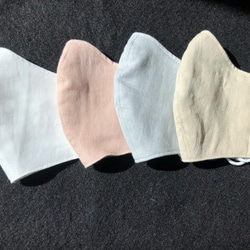ダブルガーゼ立体マスク　送料無料　大人用　白　ホワイト　質感薄め 4枚目の画像