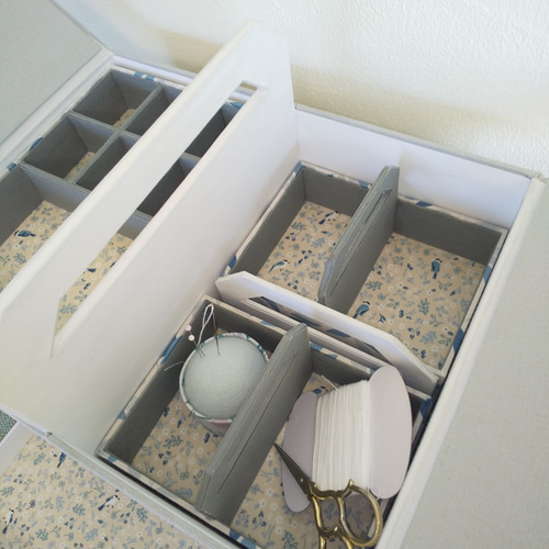 カルトナージュ 大容量収納BOX お裁縫箱 化粧品BOX その他家具