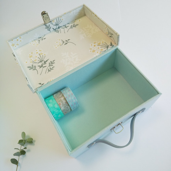 カルトナージュのトランクBOX(Sサイズ）( lace flower) 5枚目の画像