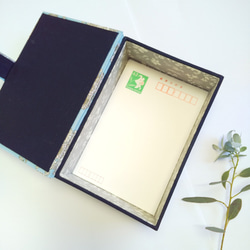カルトナージュの本型小箱(ブルー） 2枚目の画像