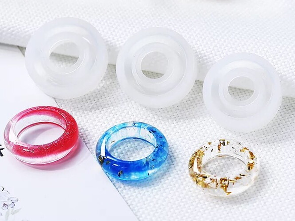 3点セット リング ／/指輪 16.1718mm シリコンモールド/レジン 20#~22