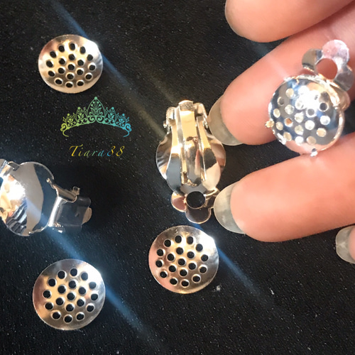 4個】406# ゴールド シャワー台付き 蝶バネイヤリング 金具