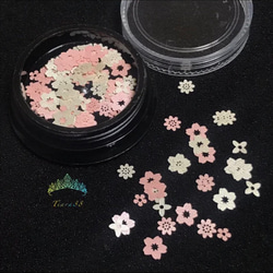 金属感 　桜 122#ハート花  歯車 極薄レジン 封入 素材 レジン液 2枚目の画像