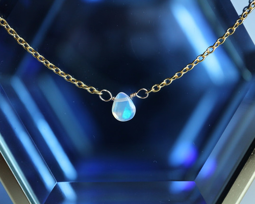 在庫終了】エチオピアオパールネックレス 14KGF プレシャスオパール