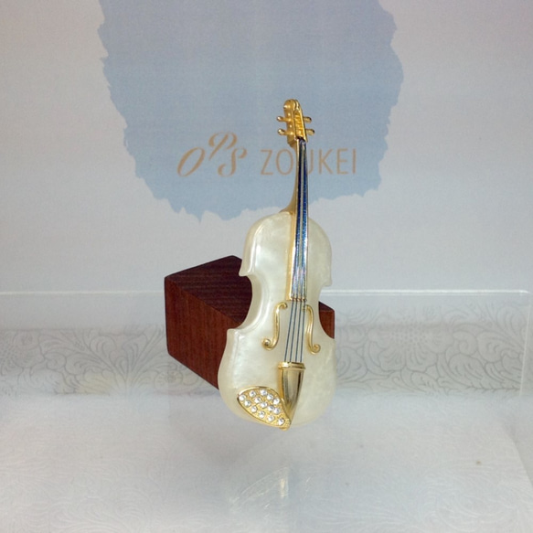 楽器シリーズ「Violin」No.1048 ブローチ 2枚目の画像