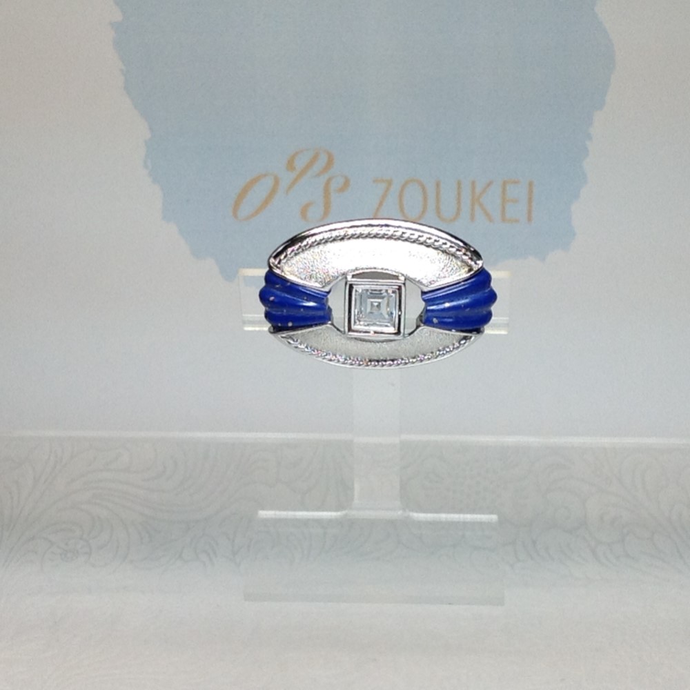 アートシリーズ「紺色のアクセサリー」Silver/ラピスラズリのブローチ No.4345