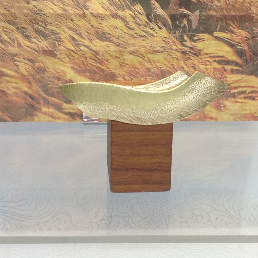 アートシリーズ「風なびく・黄金の波」ブローチ・ペンダント２Way  No.5191