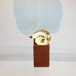 アートシリーズ「オプスのSHIPPO Ⅱ」真鍮ブローチ No.5218 4枚目の画像