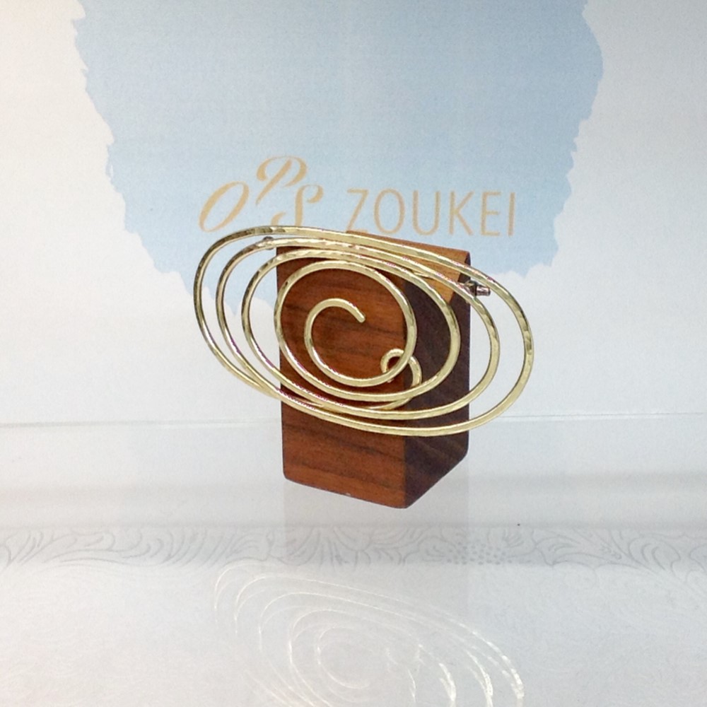 アートシリーズ「波紋」 真鍮ブローチ No.5220