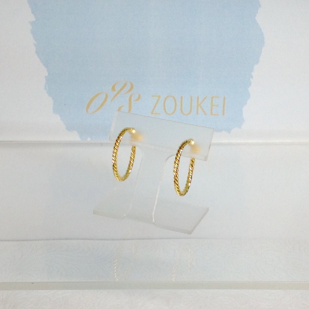 ﾌｰﾌﾟｲﾔﾘﾝｸﾞ「ツイスト 2.7cm」No.5233 ｺﾞｰﾙﾄﾞｶﾗｰ