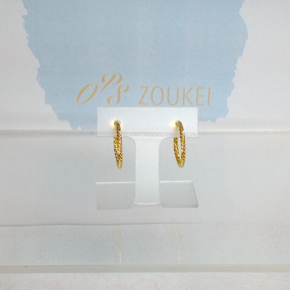 ﾌｰﾌﾟｲﾔﾘﾝｸﾞ「ツイスト 2.3cm」No.5234 ｺﾞｰﾙﾄﾞｶﾗｰ