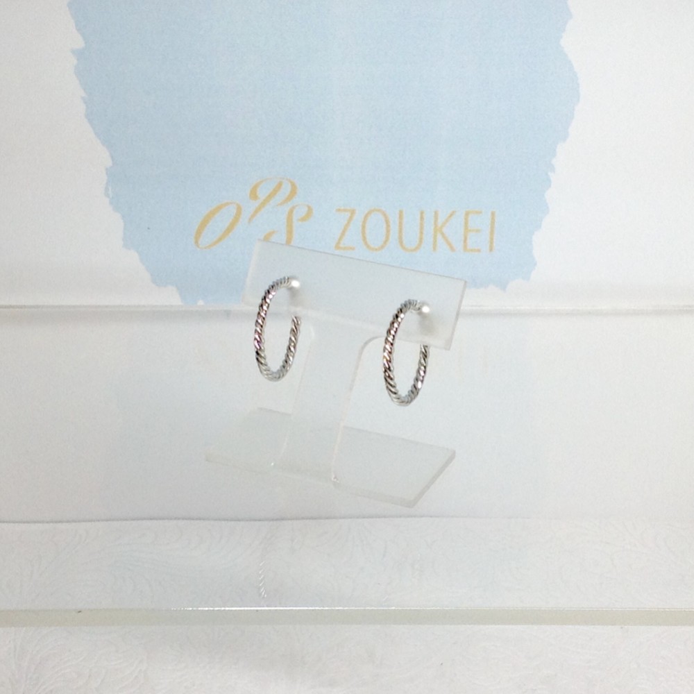 ﾌｰﾌﾟｲﾔﾘﾝｸﾞ「ツイスト 2.3cm」No.5234ｓ ｼﾙﾊﾞｰｶﾗｰ