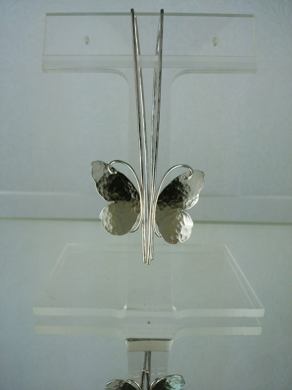 SILVER 蝶形 ピアス　No.4943