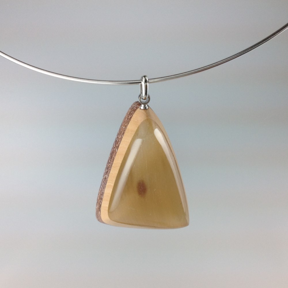 柘植・桜・水牛　ペンダント　No.NAP-2