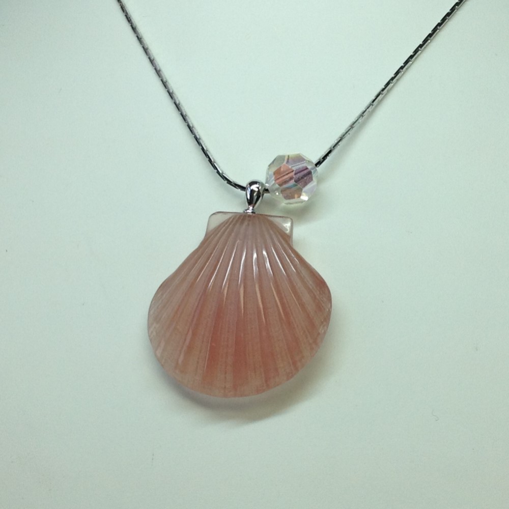 パステルカラーの貝ペンダント No.5161ワイン