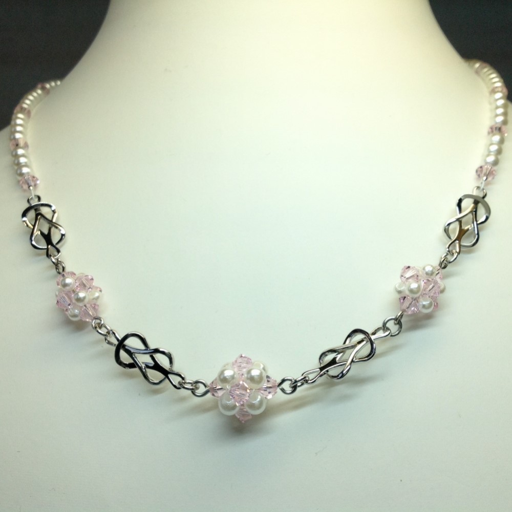 「プチ可愛い かご編みネックレス・ロリータ」No.5169