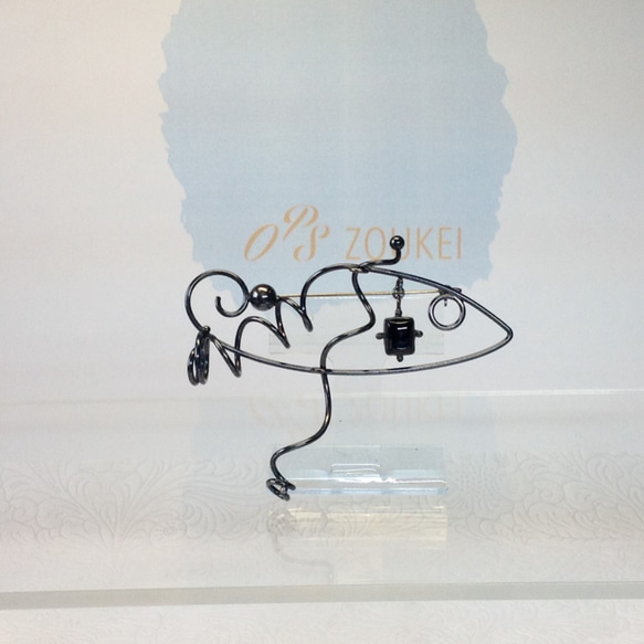 アートシリーズ「Miro’に遊ぶ」SILBER ブローチ NO.4301 4枚目の画像