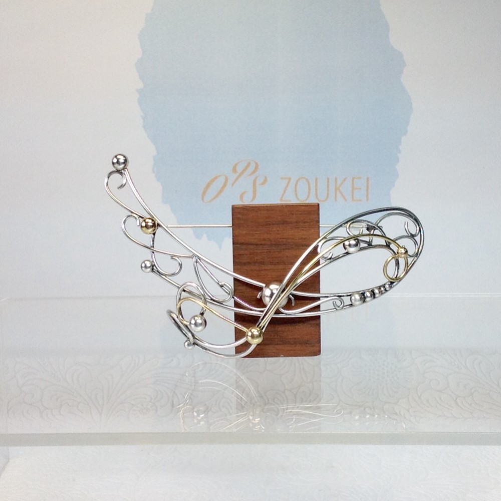 アートシリーズ「華麗」K18/SILVER ブローチ No.3266