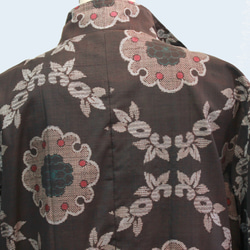 泥大島スタンド衿のコート 3枚目の画像
