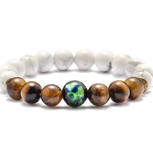 8MMアースアースブレスレット - 蛍石、沖縄、日本 バングル・リスト