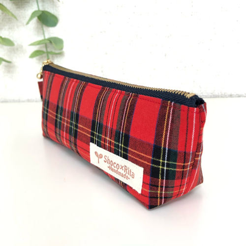 BLUE LABEL チェック柄 ペンケース BLUE LABEL CRESTBRIDGE クレストブリッジチェックペンケース
