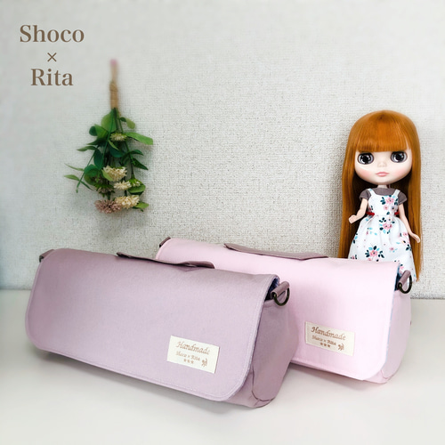 ブライスドールバッグ/くすみピンク×パープル ショルダーバッグ Shoco