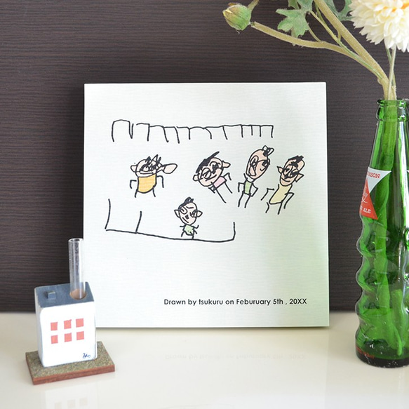 こどもの絵をアートに♪パステルカラー仕上げ（木製パネル） 1枚目の画像