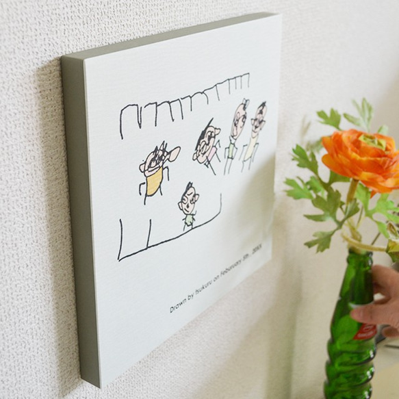 こどもの絵をアートに♪パステルカラー仕上げ（木製パネル） 5枚目の画像