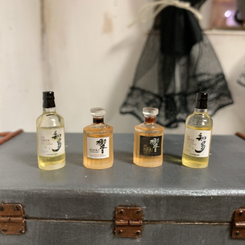 ミニチュアアルコールボトル 約53本セット 1/12スケール ミニチュア ビン・ボトル(液体入り) お酒 アルコール