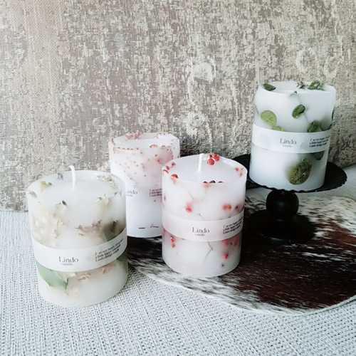 ボタニカルキャンドル バラの実 キャンドル・キャンドルホルダー Lindo