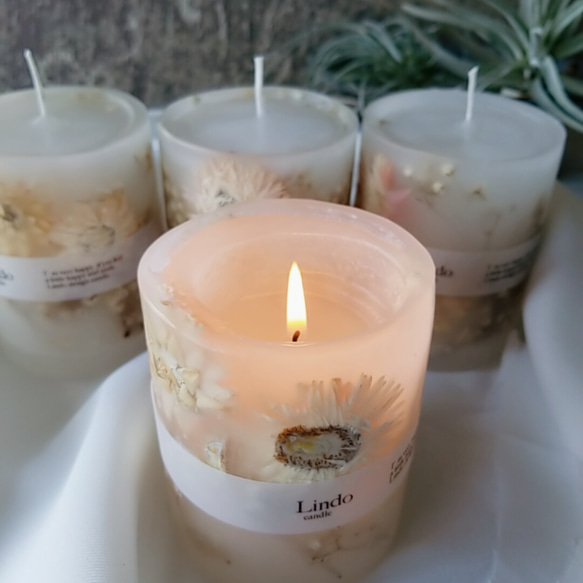 フラワーボタニカルキャンドル キャンドル・キャンドルホルダー Lindo