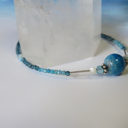 shamanic-シャーマニック-Japanese Sea◇Apatite×London blue Topaz／316L 2枚目の画像