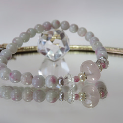 溶け出すピンク◇Rose Quartz×Pink Tourmaline in Quartz…／SV925 2枚目の画像