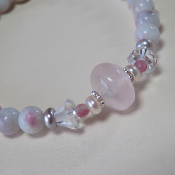 溶け出すピンク◇Rose Quartz×Pink Tourmaline in Quartz…／SV925 6枚目の画像